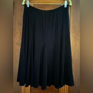 Chico's Black Travel Knit Gored Midi Skirt